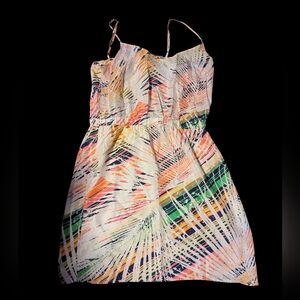 Tori Richard Multicolor Strappy Dress Sz 14